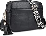 Sac de corps croisé en cuir pour femmes Zipper