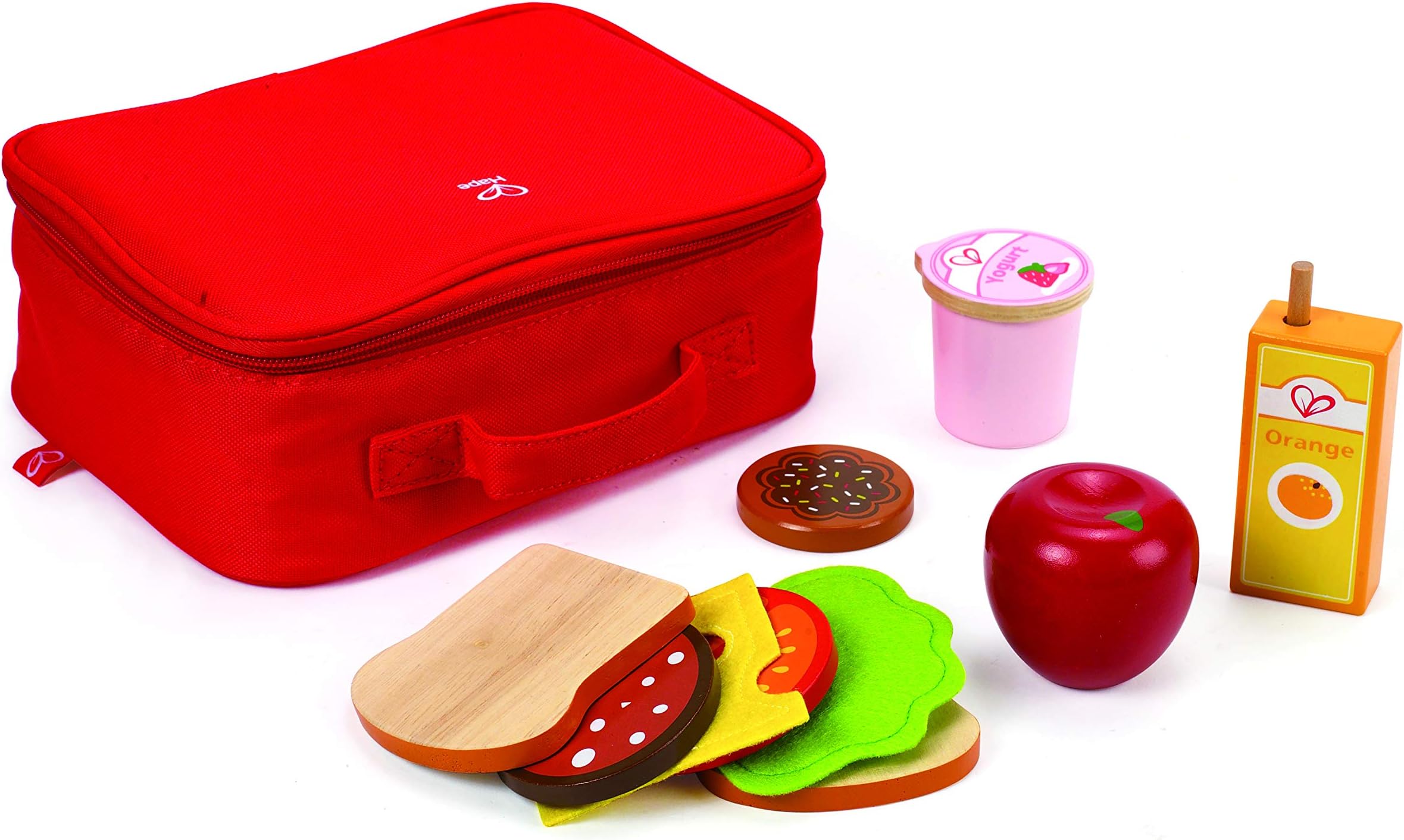 Hape Wooden Lunch Box| Kitchen Pretend Play Food Set and Accessories for Kids
