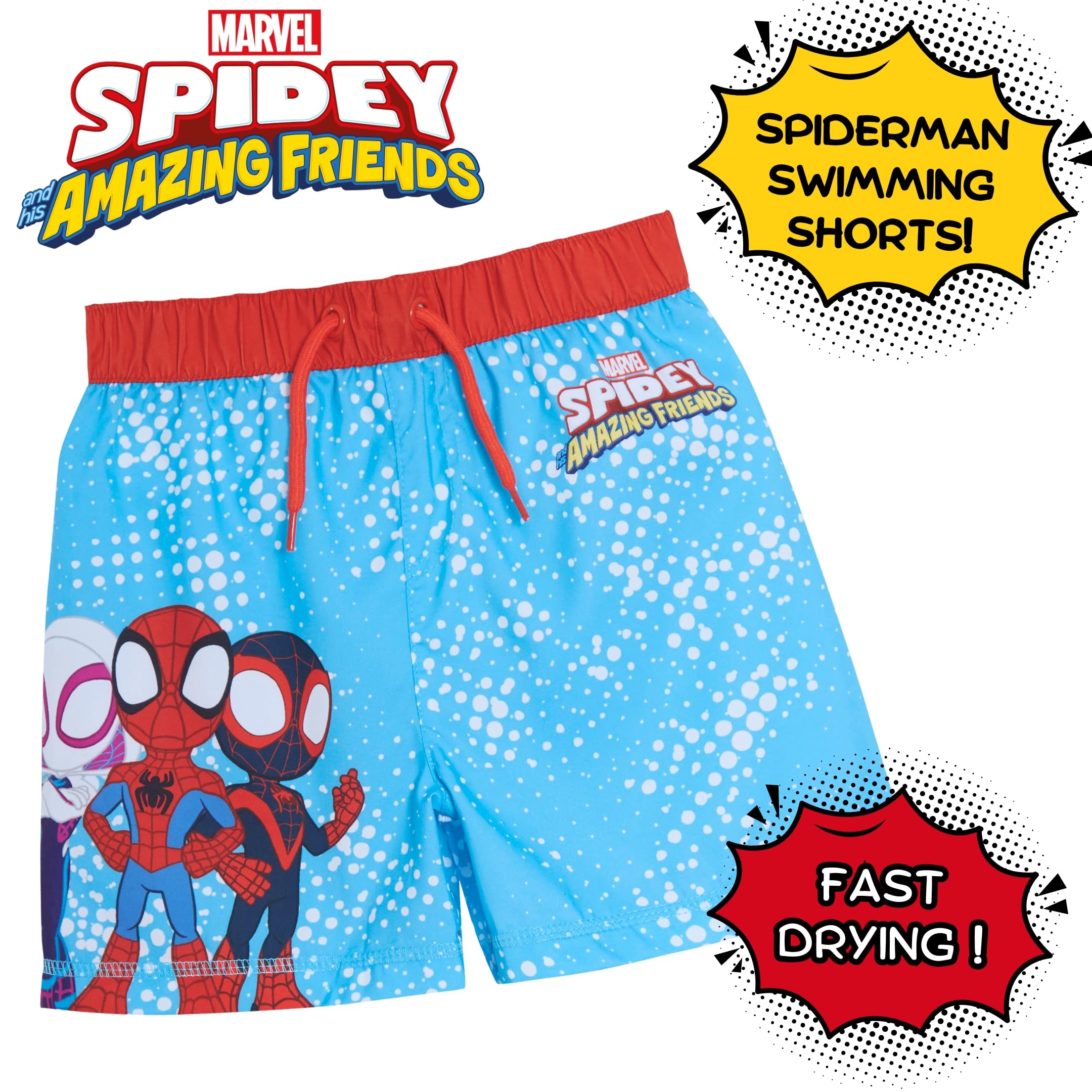 SPIDER-MAN Spidey and His Amazing Friends, costume da bagno a pantaloncino da spiaggia