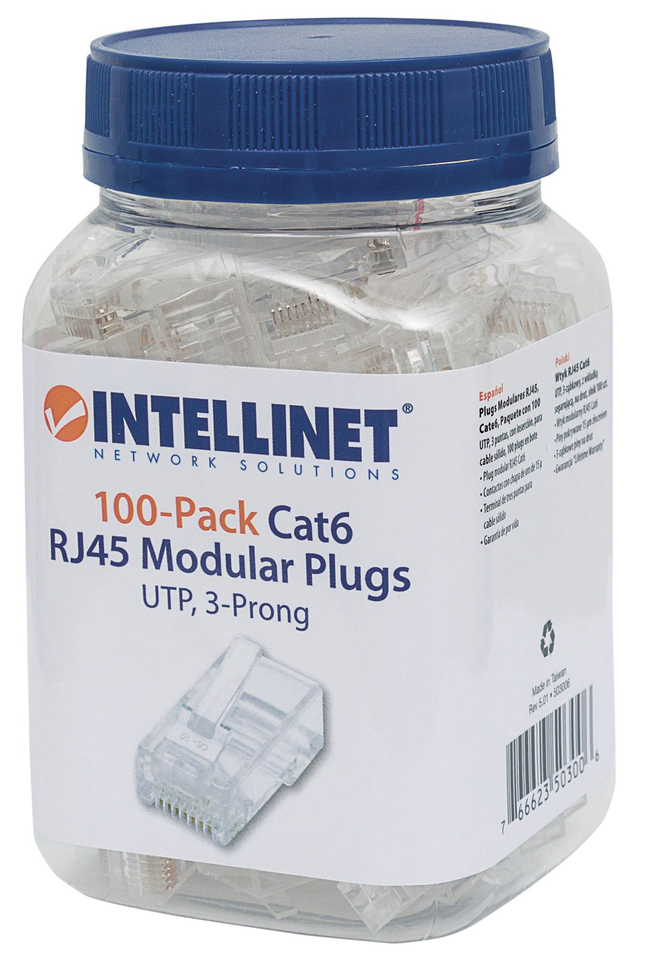 intellinet 100-Pack Cat6 RJ45 Cavo di Collegamento RJ-45 Trasparente