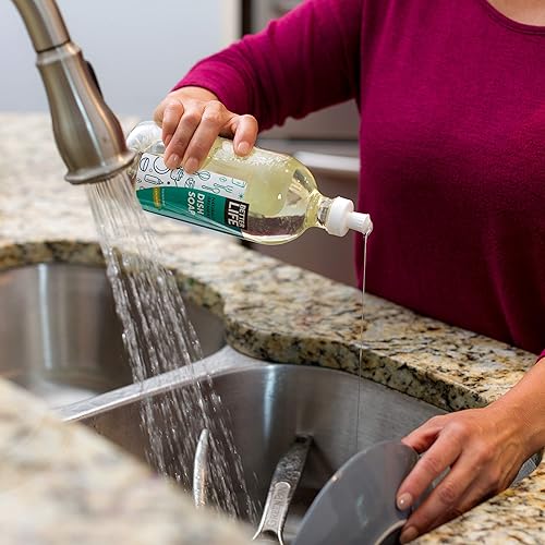 Miniatura 4 de Better Life Resistente en grasa y suave en las manos sin sulfatos jabón de platos limón y menta 22 onzas líquidas