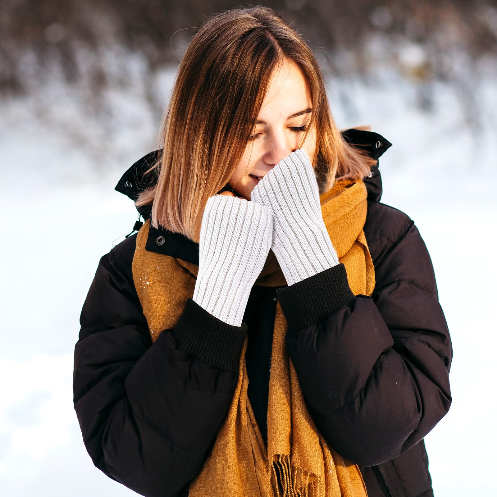 Zocone Pairs Long Sleeve Arm Warmers 50cm Fingerless Gloves