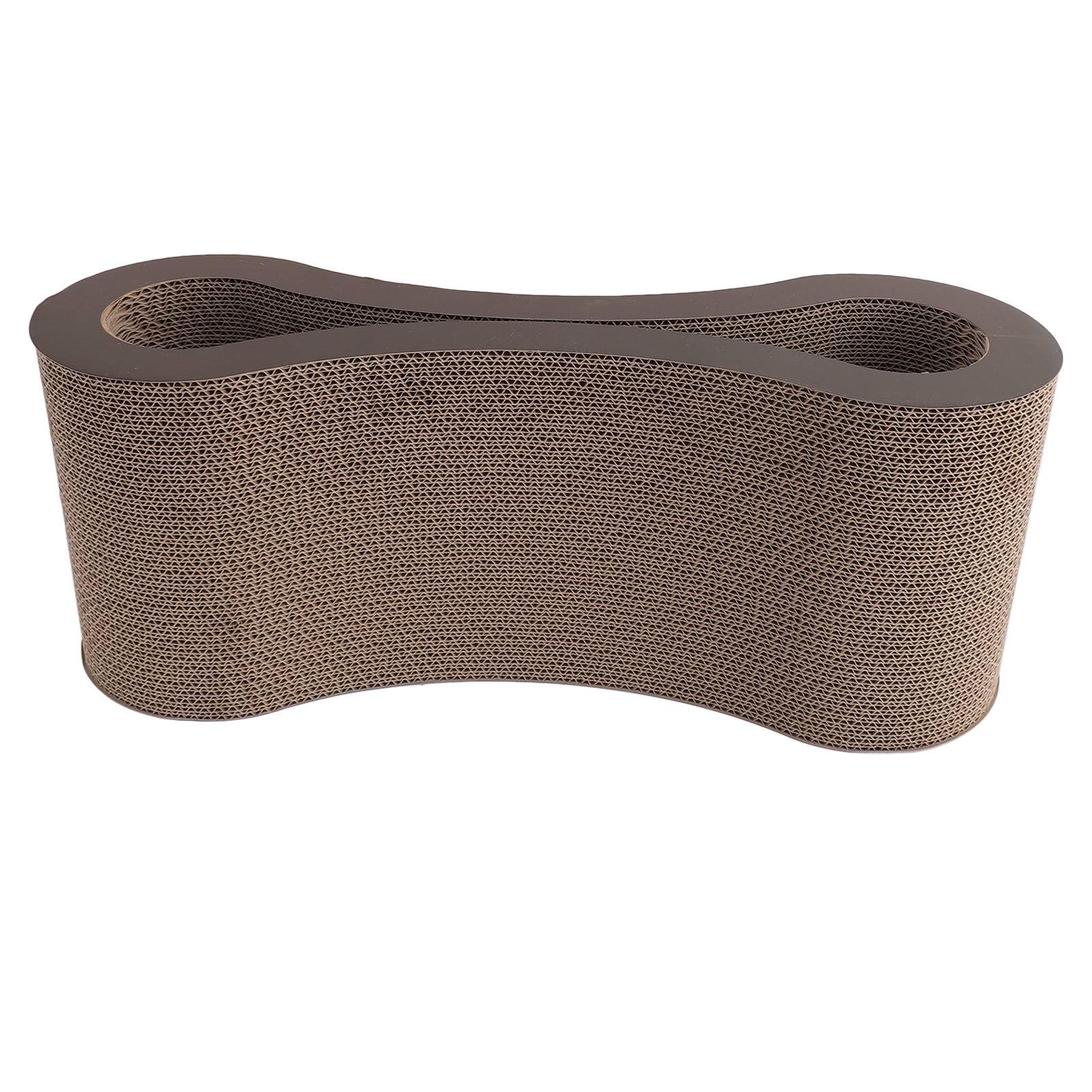 Tiragraffi per gatti Lounge Protezione mobili Letto in cartone ondulato per gatti Tiragraffi ergonomico extra spesso (Marrone)