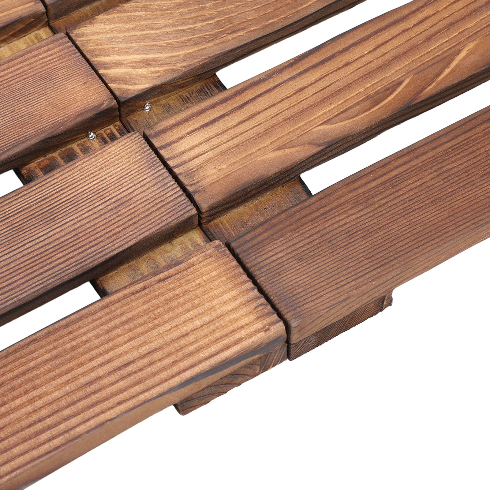 Tappetino da Bagno in Legno Pieghevole e Antiscivolo, 59 x 41,2 cm, per Doccia, Spa, Sauna, Piscina, Uso Interno ed Esterno