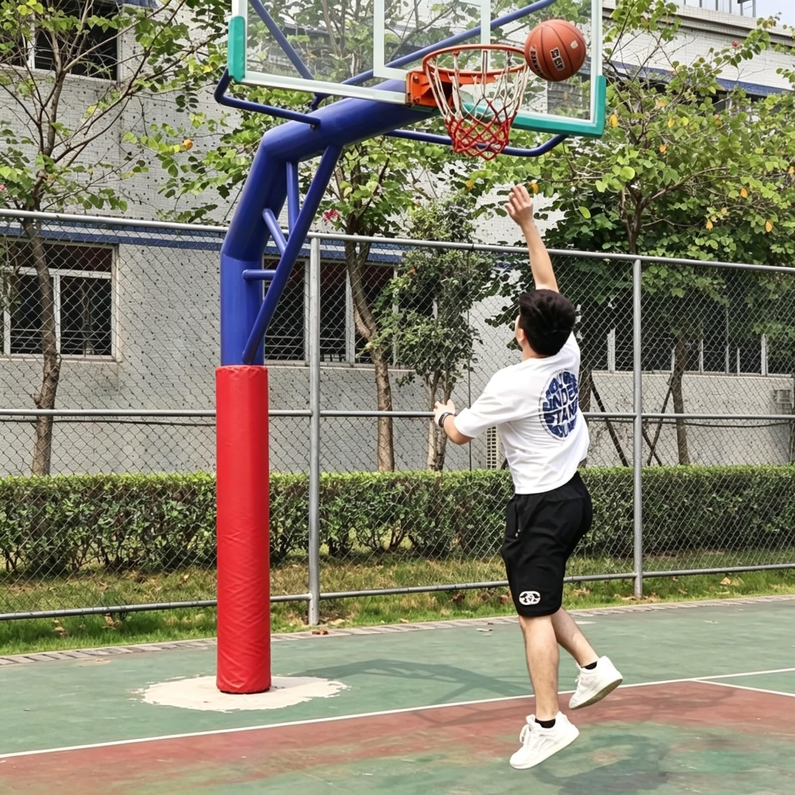 Housse de protection pour bâton de basket-ball pour sécuriser le jardin