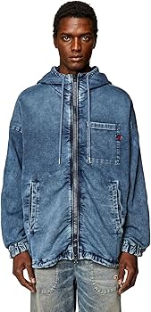 Amazon | [Diesel] (ディーゼル) メンズ デニムジャケット フーディー