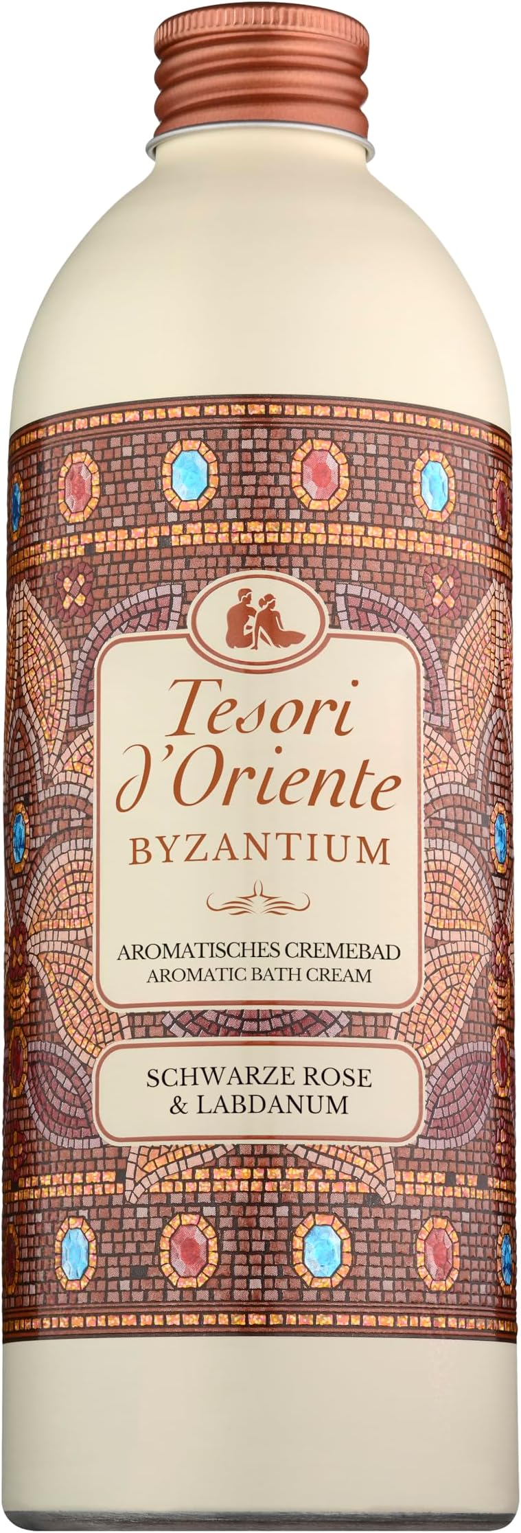 d'Oriente Byzantium Cream Bath, 500 ml, Aromatic Bath with Black Rose and Labdanum, Body Care for the Bathtub, Ritual Body & Senses