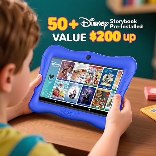 Miniatura 3 de Contixo 7 Kids Tablet V9 - Paquete de tableta Android y funda con más de 50 libros de cuentos y calcomanías de Disney (valor de $200), 32GB, cámaras