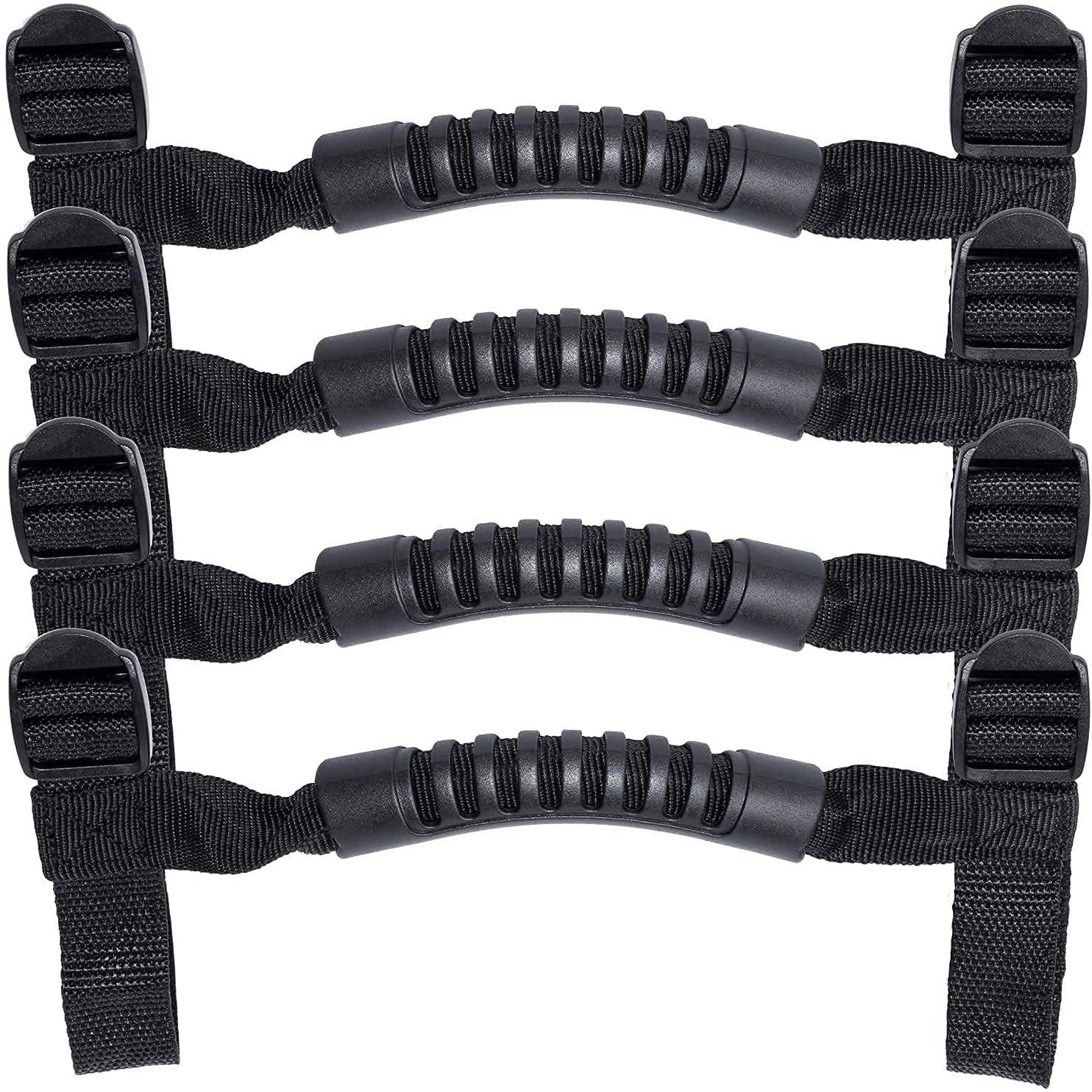 Grab Handles Grip Handle, 4-Piece Interior Assist Grips Compatible with Jeep Wrangler Models, Anti-Slip Comfortable Design Maximum Safety, Easy Getting In Out Vehicle Bumpy Roads