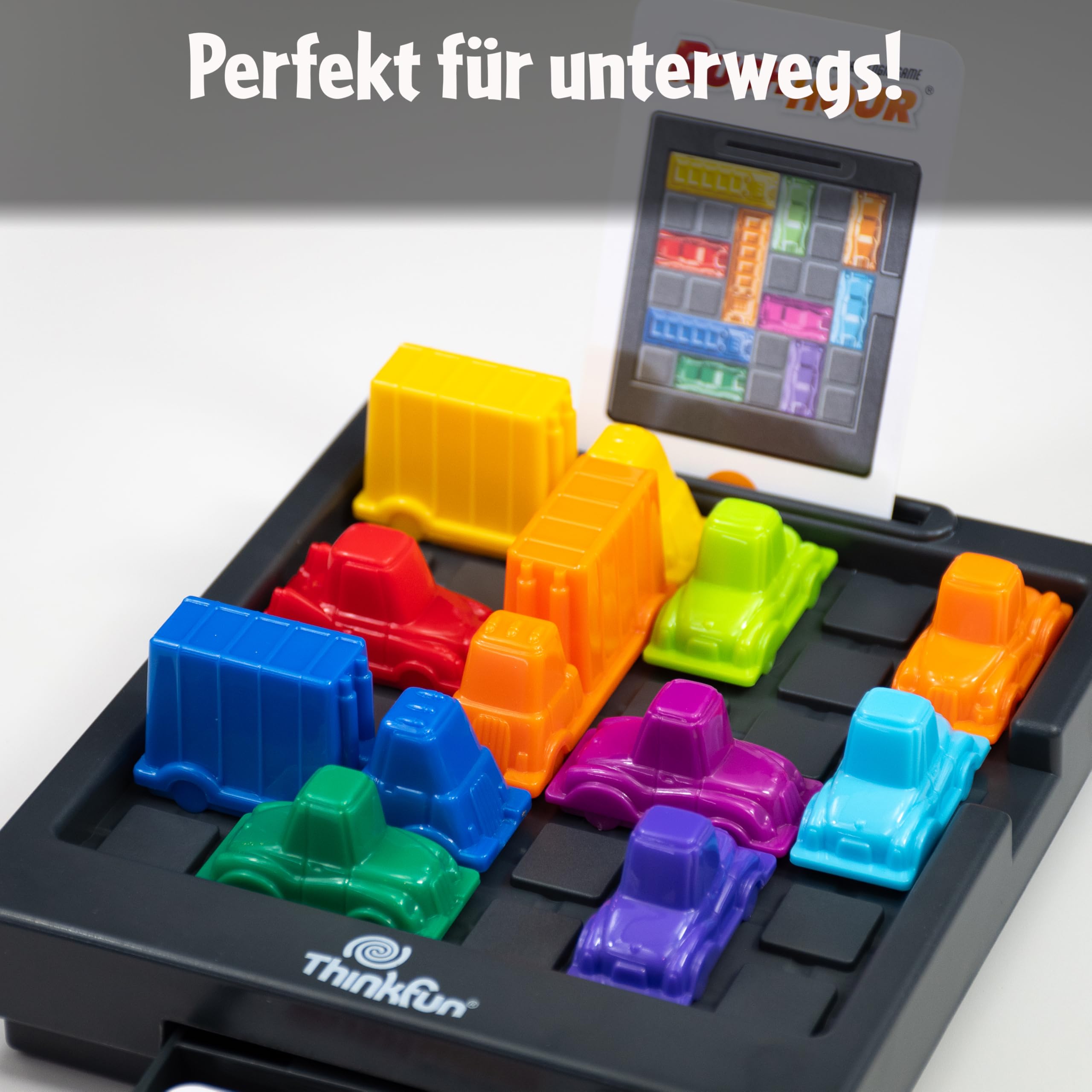 Rush Hour® - Das geniale Stauspiel. Logikspiel von Thinkfun für Kinder und Erwachsene, ab 8 Jahren. Inklusive 10 zusätzlicher Aufgaben, Amazon Sonderedition