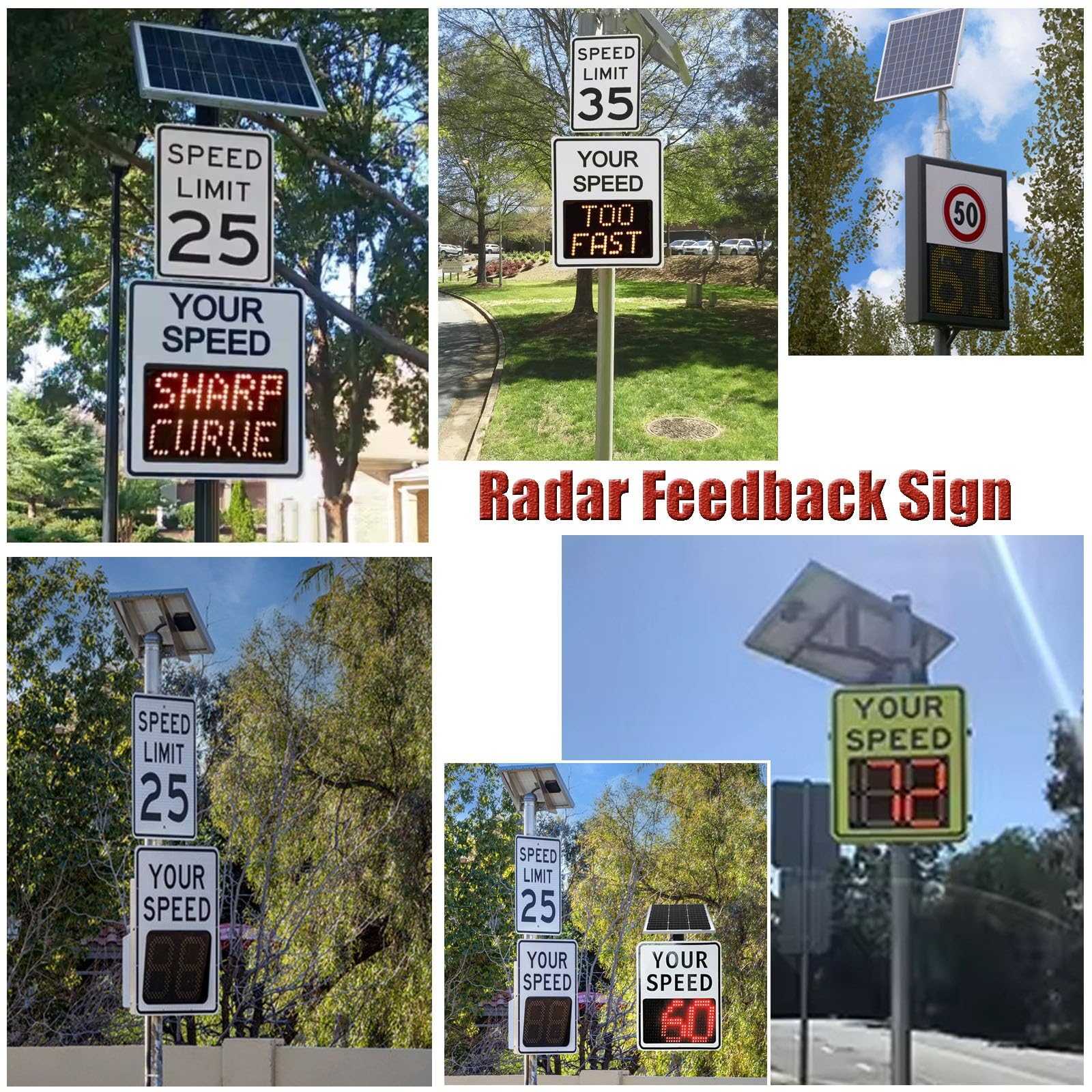 Señal De Límite De Velocidad De Radar De Zona Escolar, Señales De Tráfico De Calle con Energía Solar LED, Reflexión De Alto Brillo, Fácil De Montar