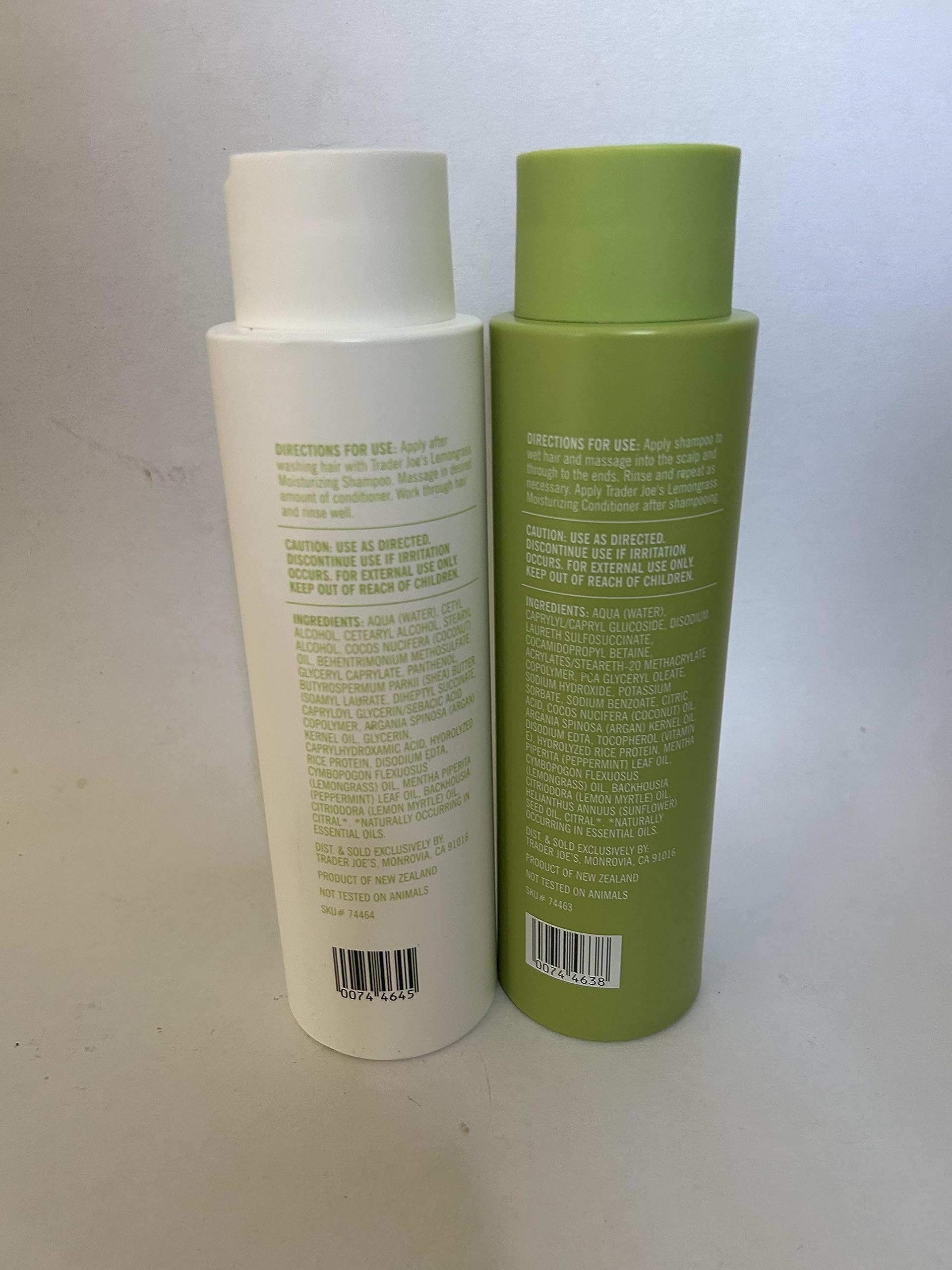 Trader Joe's Lemongrass Moisturizing Shampoo and Lemongrass Moisturizing Conditioner (Shampoo & Conditioner - Pack of 1)