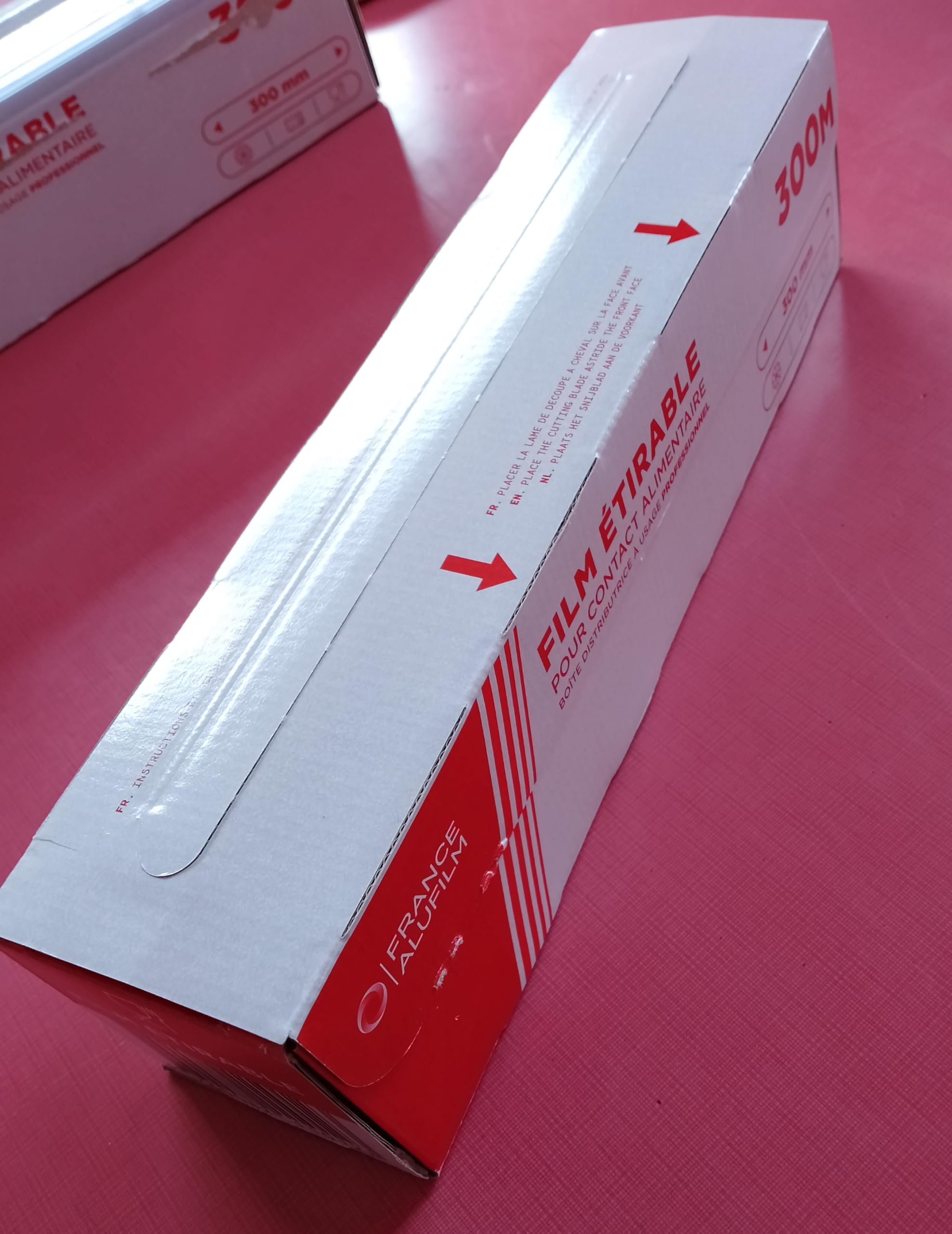 Film alimentaire étirable PRO ZIP cut 45 cm x 300 m conditionnement aliments protection fraîcheur micro-ondes congélateur