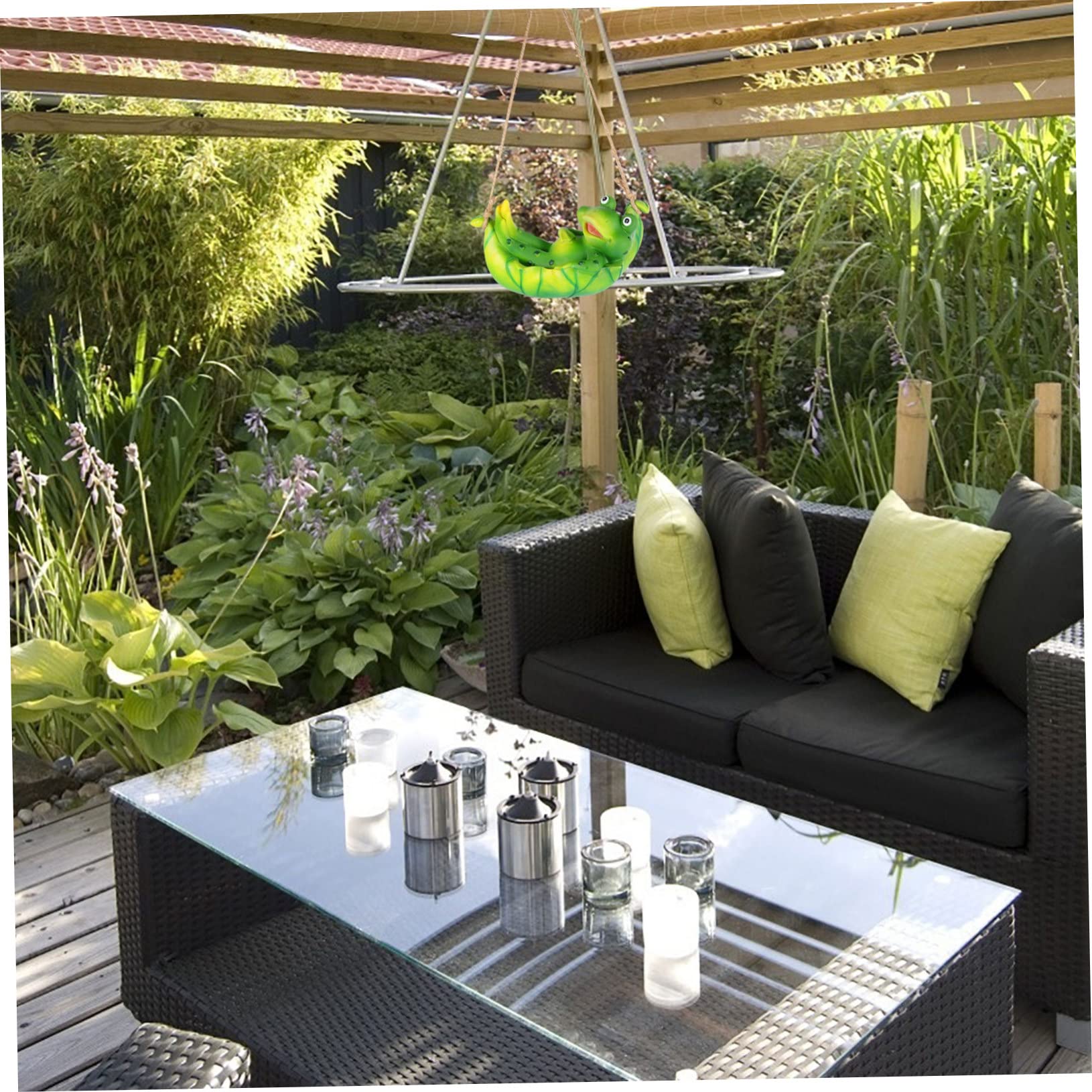 2stücke Outdoor Garten Deko Hängende Froschfigur Resin Kreative Und Lebendige Gartenornamente Für Innen Und Außenbereich Gartendekoration Und Accessoire