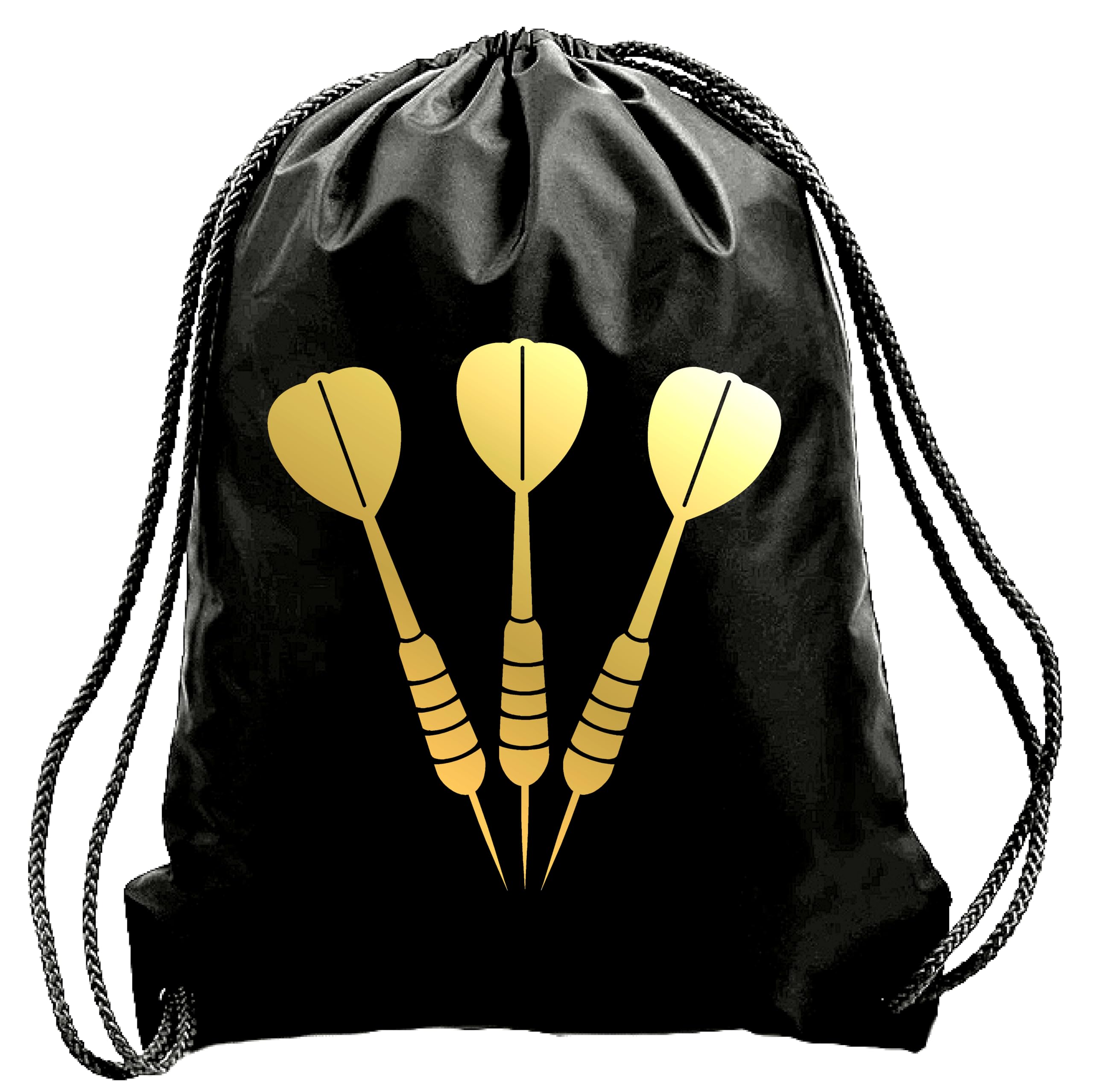 TEEZ Gold Darts Drawstring bag in Black & Gold, Darts Bag