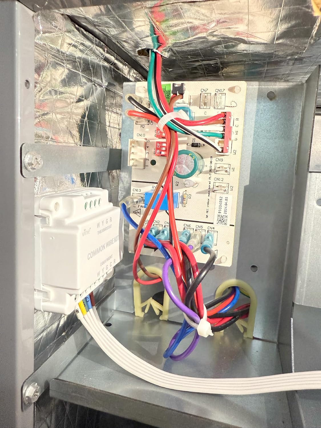 C-Wire Adapter Installed in HVAC Unit