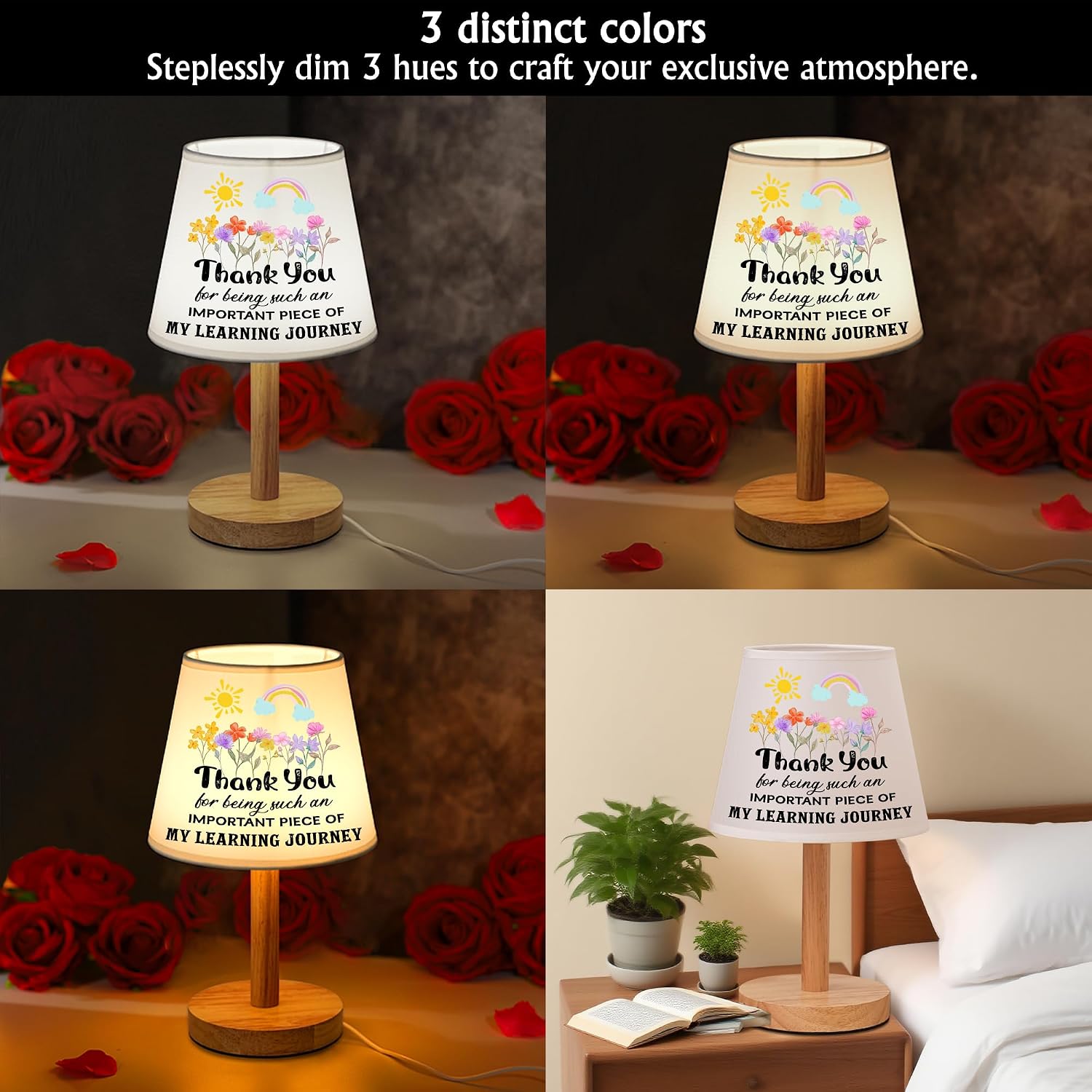 Thank You Gifts for Women, Teachers Valentines Mothers Day Christmas Birthday Gifts for Women Teacher Mom Grandma Aunt, Home Decor Lamp for Bedroom Office Living Room