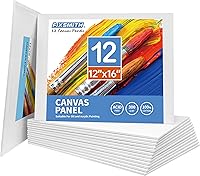 Vista 12 de FIXSMITH Tableros de lienzo para pintar de 9 x 12 pulgadas, paquete de 14 lienzos de pintura de gran valor, paneles de lienzo blanco en blanco, 100%