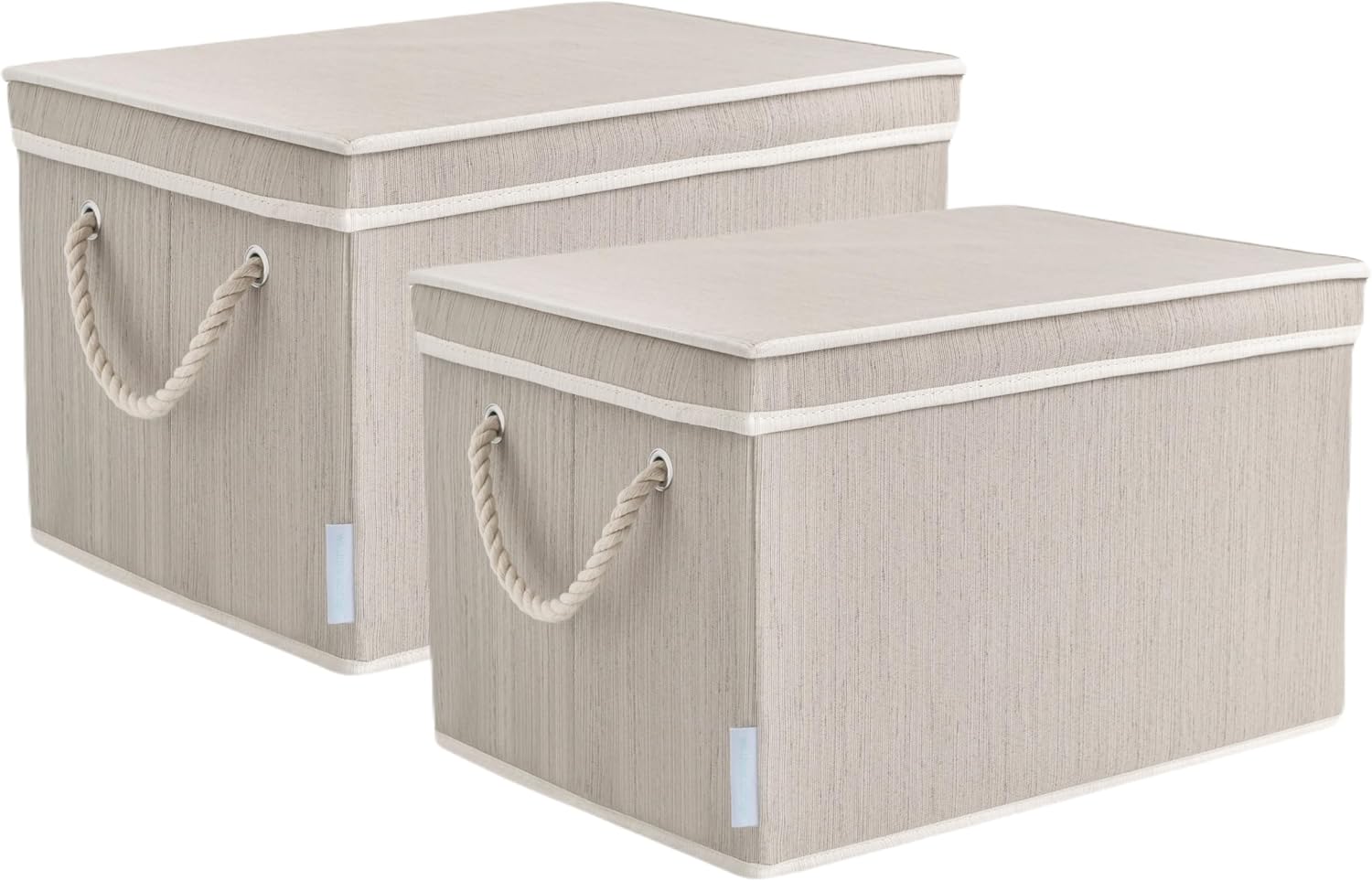 Sukkiri Pack of 2 Large Storage Bins Closet Organizer System, Sturdy Foldable Storage Boxes for Organizing Clothing, Sheets, Books - Shelf Organizer Shelves Basket Storage Bin 16.3"x 12"x 10.24"