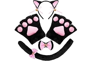 Kids Cat Ears and Tail Set: Spooktacular Halloween Costume Fun