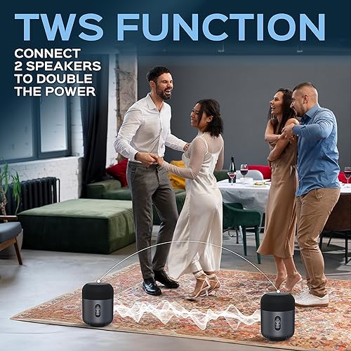 Miniatura 10 de TREBLAB HD-360 Pro - Altavoz Bluetooth de ultra alta tecnología con sonido envolvente de 360, sistema de 5 controladores de alta potencia de 90 W