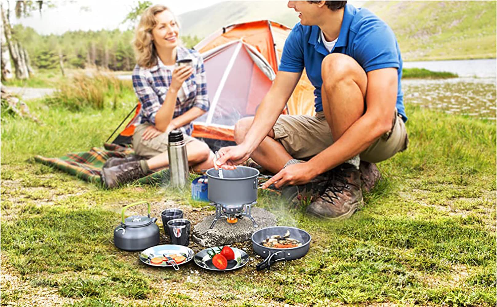 Portable Mini Camping Stove Fishing Stoves Ultralight Backpacking Cookware Hiking Cooker Butane
