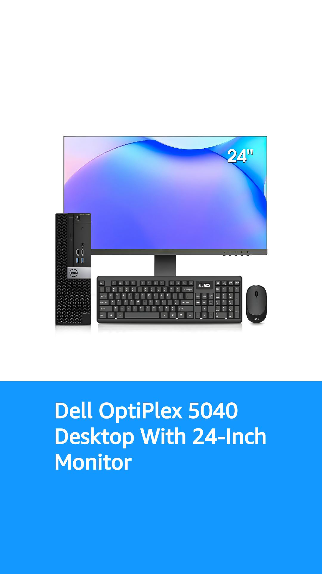 Dell OptiPlex 5040 Desktop Computers with 24'' Monitor PC Bundle