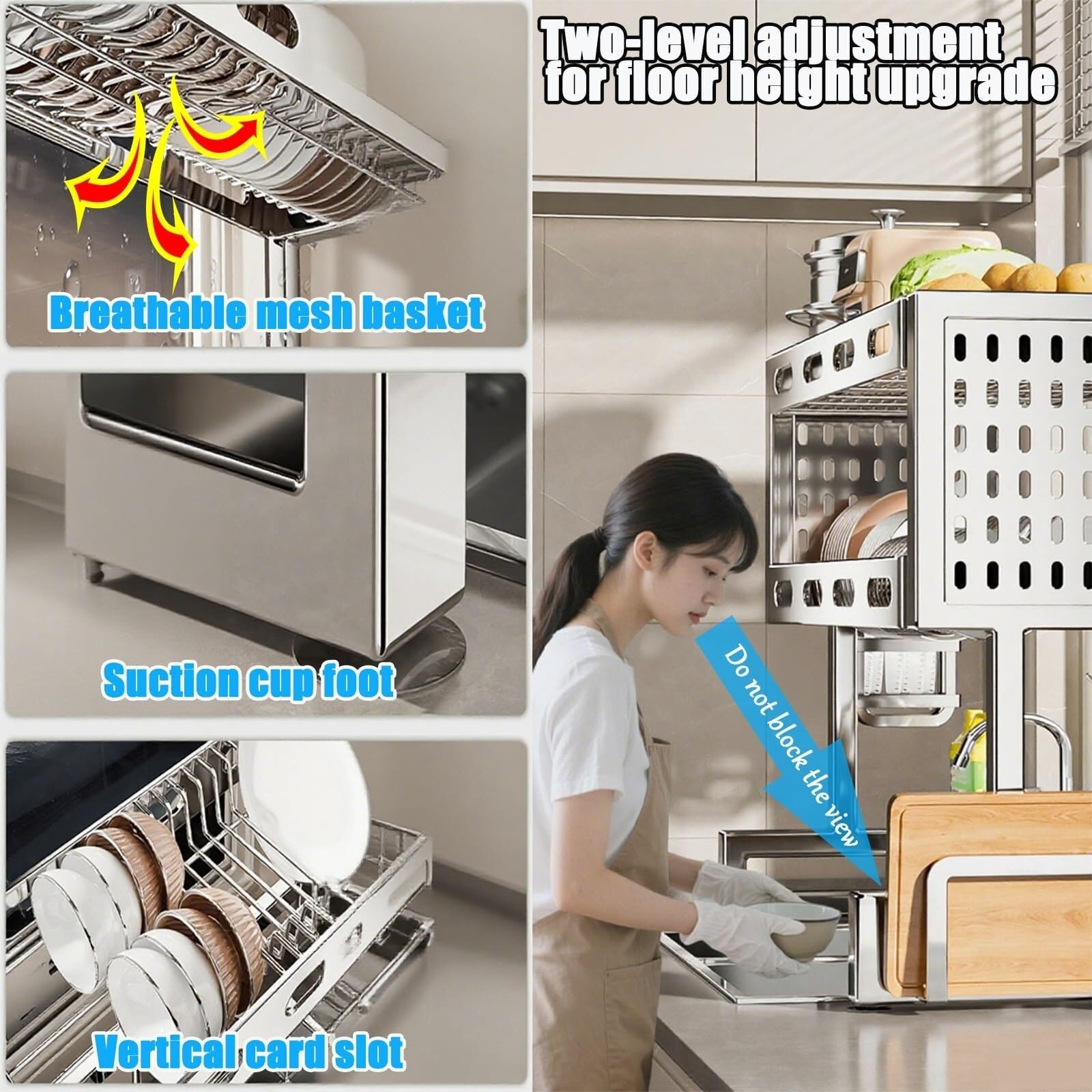 Rejilla for secar Platos sobre el Fregadero Rejilla for Platos de Cocina escurridor de Platos