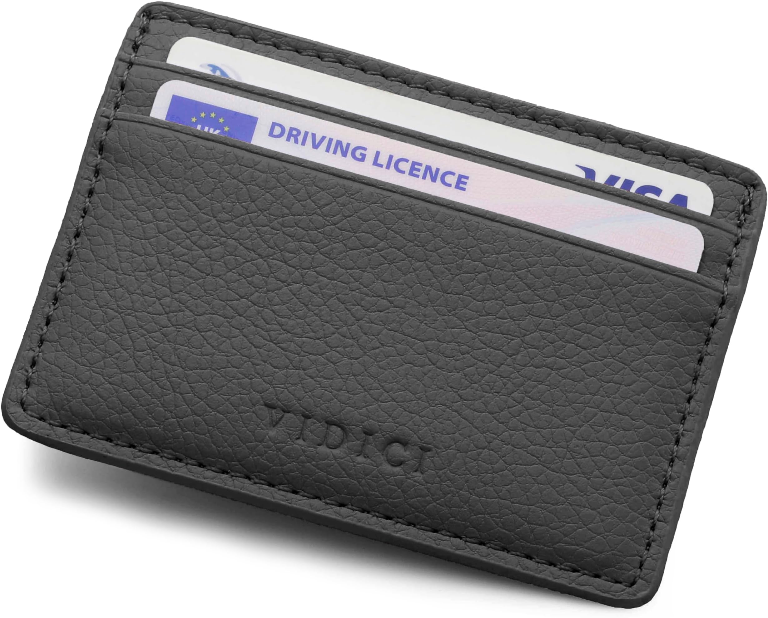 VidiciVidici Executive Vegan Leather Credit Card Holder Wallet in Black