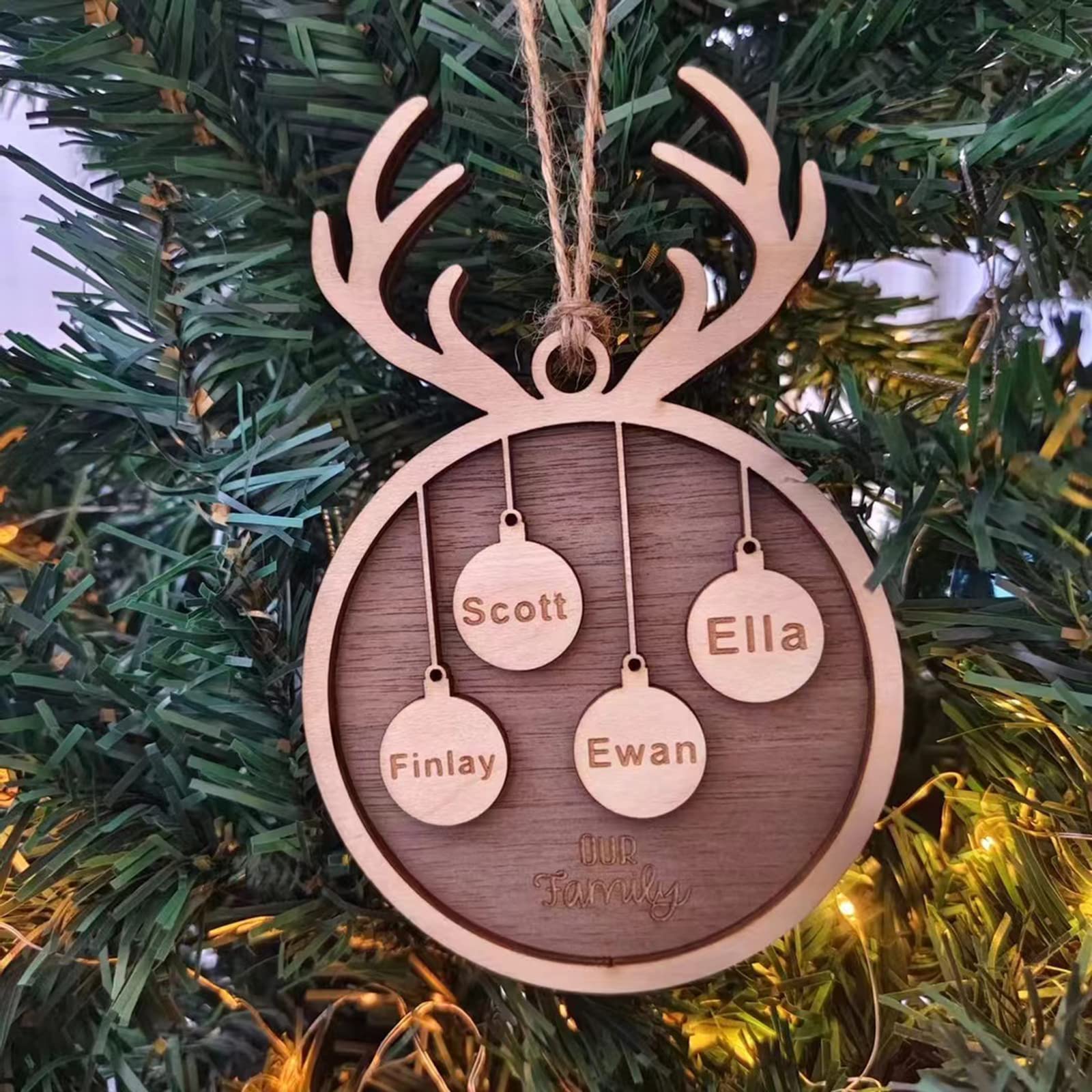 Personalized christmas ornaments for 10 names Clearance