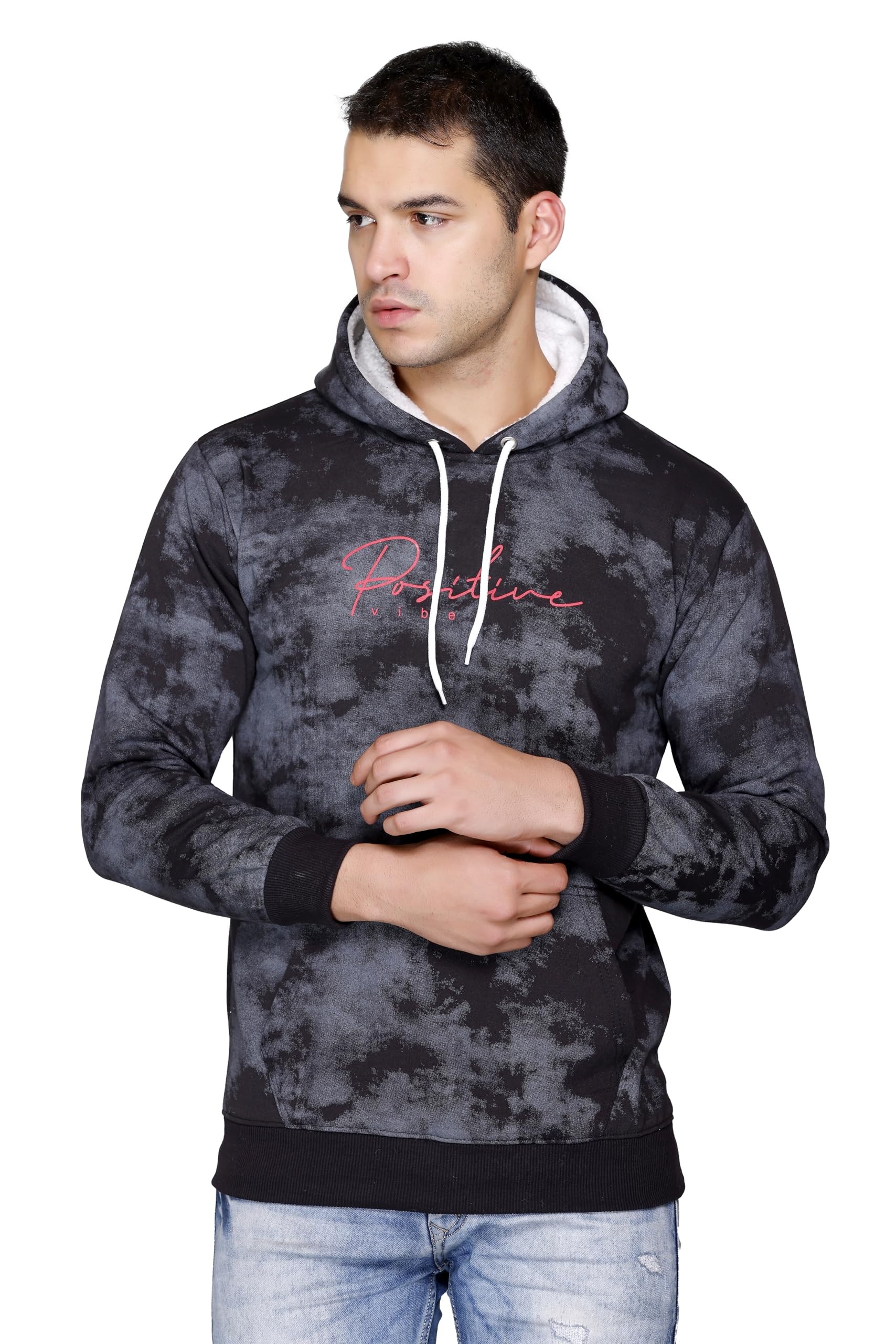 Men's Woolen Fleece Hoodie Sweatshirt for Winter (Sweat7 Series)-image-39