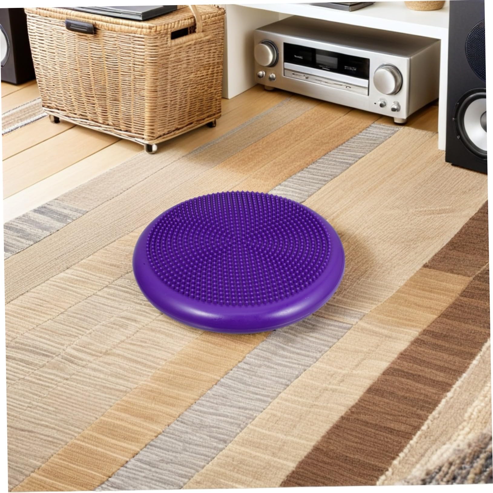Alasum Cuscino Gonfiabile per Equilibrio Ergonomico in Pvc Pompa a Mano, Tappetino Fitness Spessore Spesso per Pilates e Sollievo dal Dolore alla Schiena