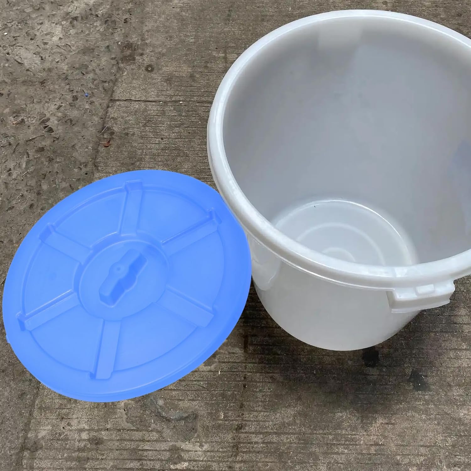 Homoyoyo Outdoor Trash Can Lid 45l Heavy-duty Garbage Can Lid Cover Thickened Accessory for Garden and Waste Bin Replacement