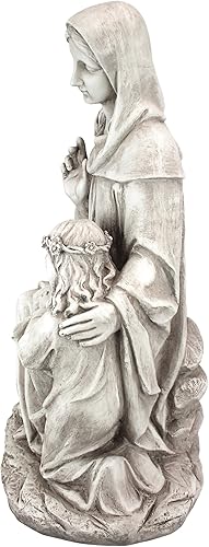 Miniatura 5 de Design Toscano Anne with Young Mother Mary Holy Religious Garden Estatua de jardín, 12 pulgadas de ancho, 21 pulgadas de alto, resina de piedra