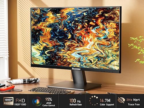 Miniatura 2 de Monitor de juegos FHD de 23.8 pulgadas 100 Hz, monitor de PC IPS HDR, pantalla HDMI, 1080P con atención ocular de poca luz azul, FreeSync integrado,
