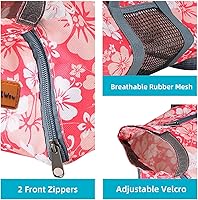 Vista 5 de Bolsa de retención para uñas de gato Cinf para limpieza y aseo sin arañazos ni mordiscos para baño, recorte de uñas, inyección y examen (Flor, M)