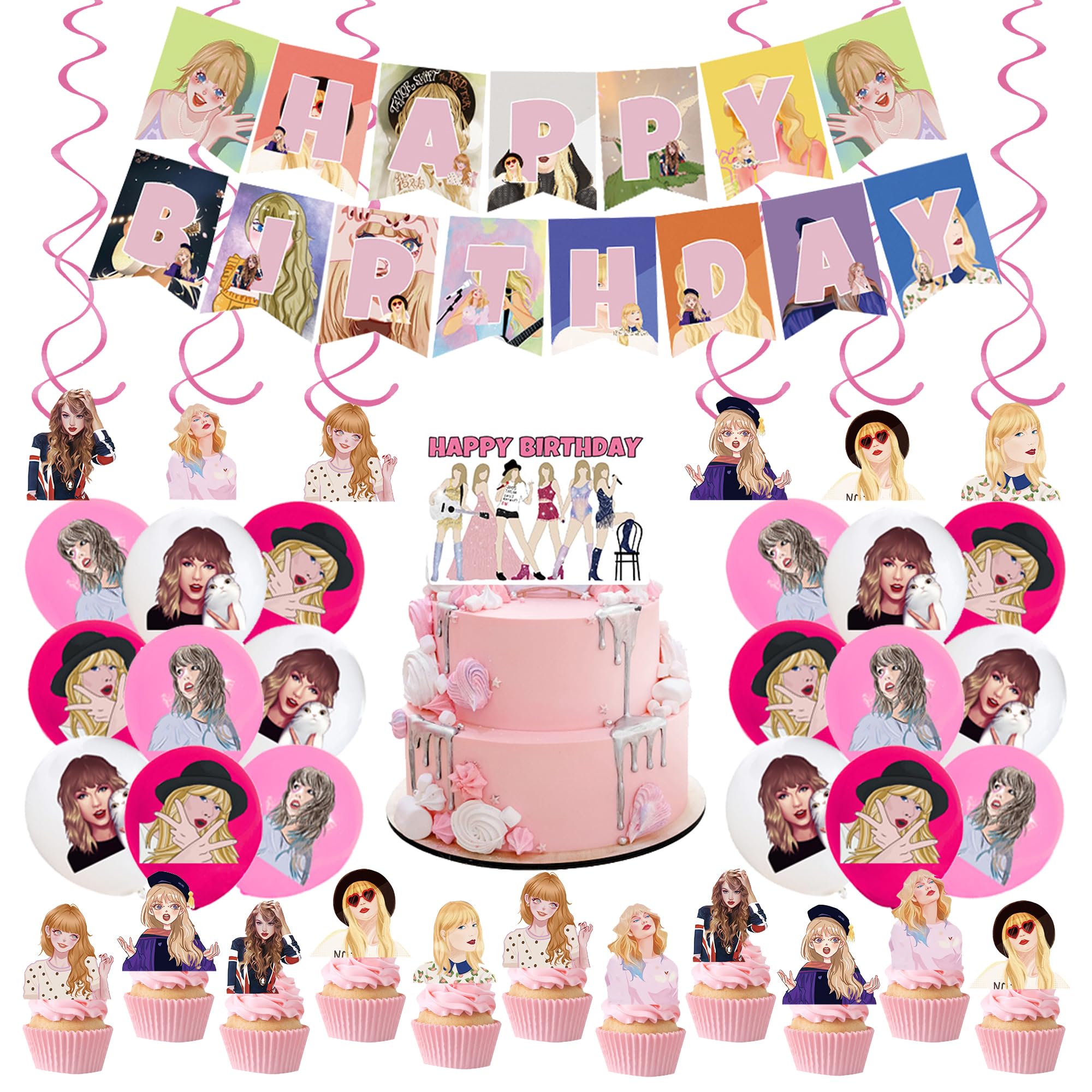 Décorations Anniversaire Vert Femmes Hommes, Thinbal Vert Or Ballon Anniversaire, Bannière