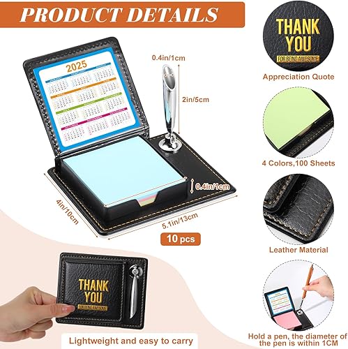 Miniatura 2 de 10 soportes para notas adhesivas, regalos de agradecimiento a granel para empleados, compañeros de trabajo, notas adhesivas inspiradoras, soporte