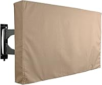 Vista 1 de KHOMO GEAR Funda de TV para exteriores, color marrón, protector universal resistente a la intemperie para TV de 65 a 70 pulgadas, se adapta a
