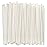 Crystalware Bulk Pack of 380 Flexible Plastic Drinking Straws - White, Individually Wrapped, Food-Safe BPA Free, 7.75 Inches Long (25 Boxes)