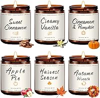 Vista 24 de Auelife Juego de velas de otoño Paquete de 4 velas perfumadas para el hogar – Regalos de velas para mujeres y hombres, velas de soja perfumadas
