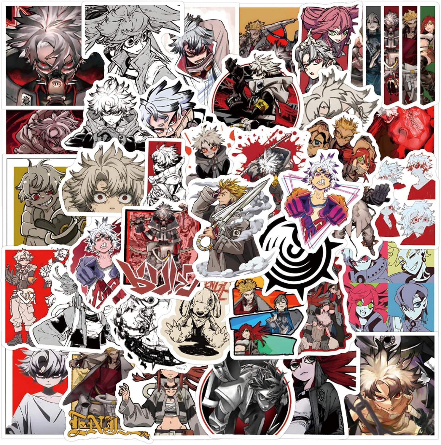 60PCS GACHIAKUTAS Stickers Anime Stickers for Teens Girls Laptop Phone Guitar Luggage Water Bottles Notebook Journal Skateboard (Orange)