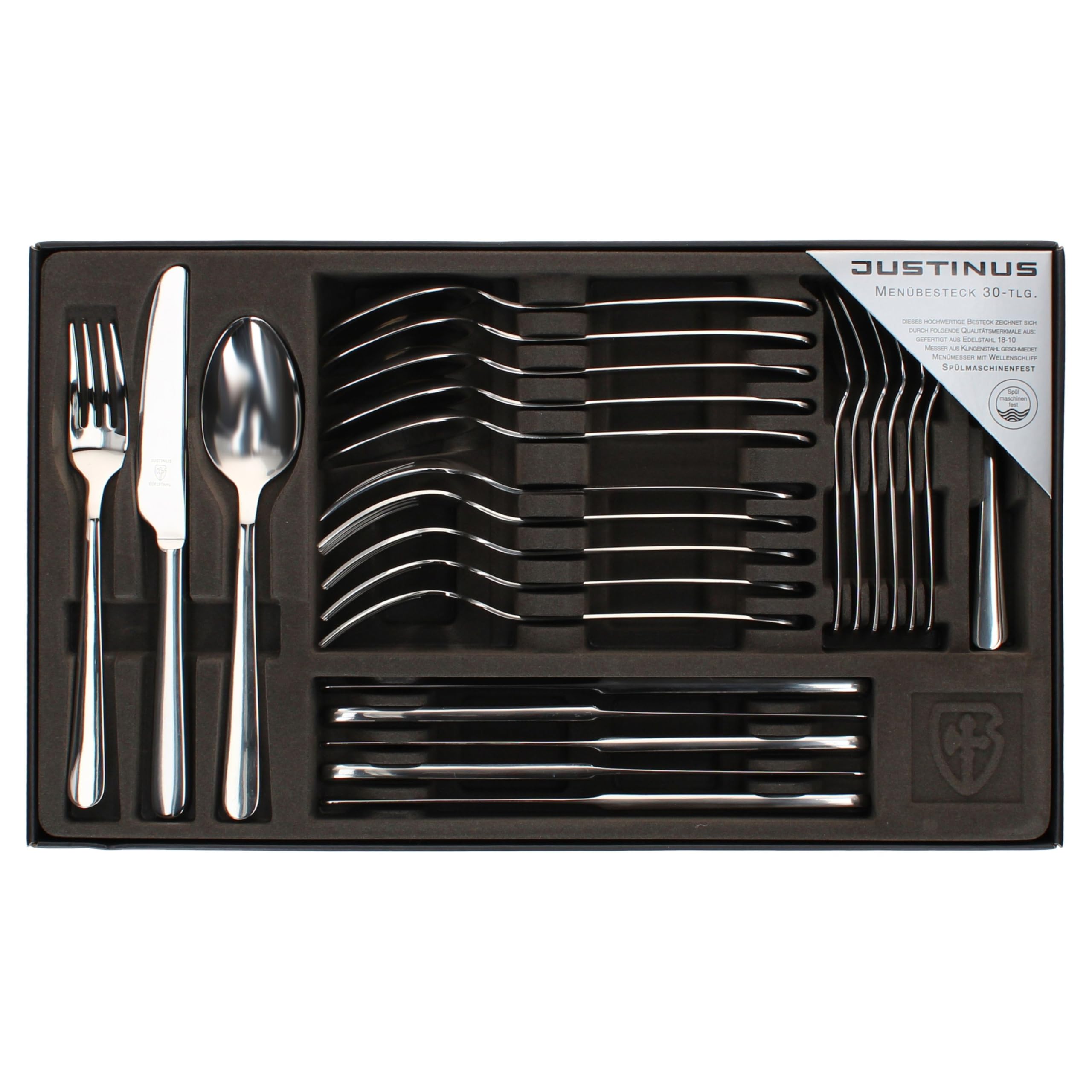 Besteck-Set 6 Personen, 30-tlg. Style Art Essbesteck Tafelbesteck Justinus