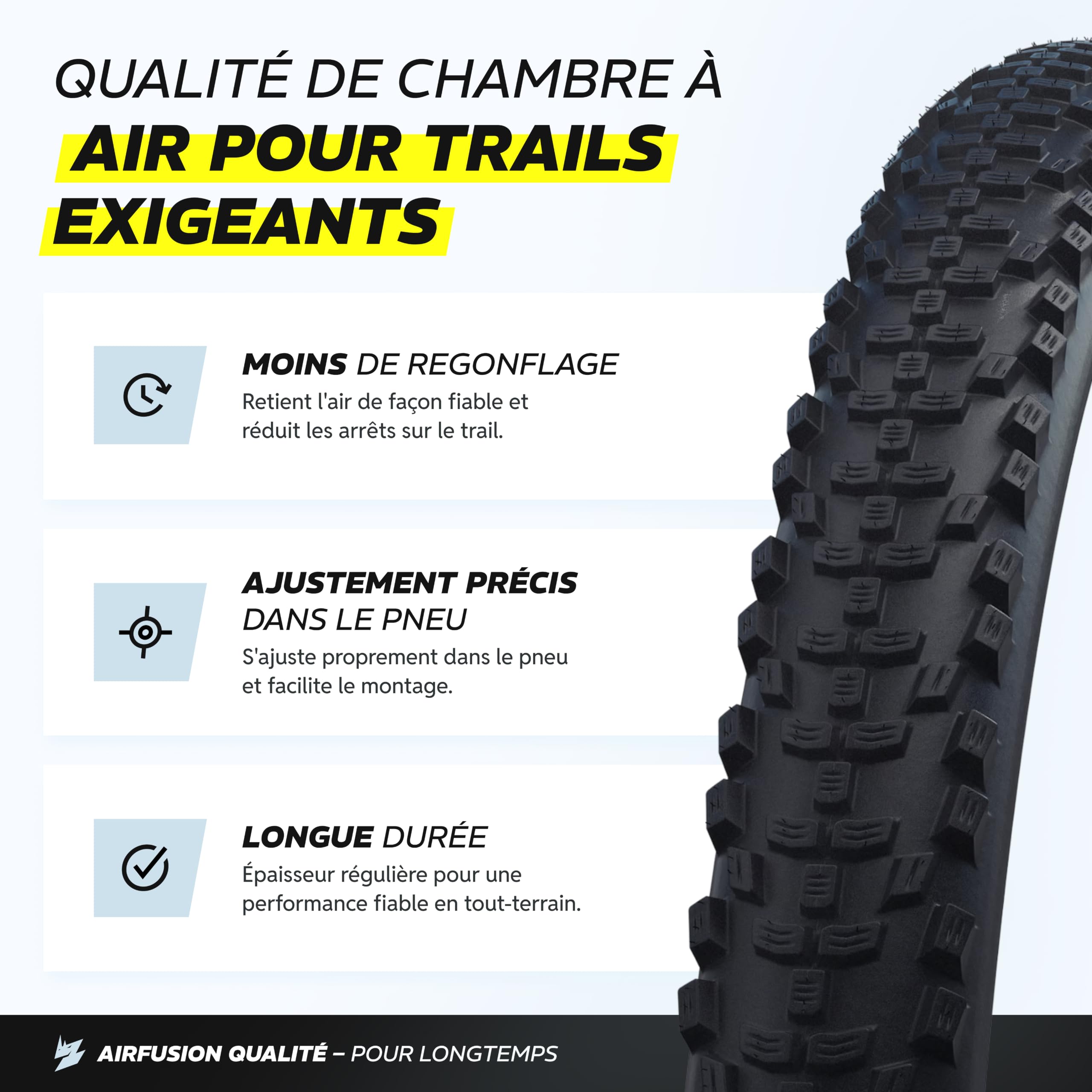 Alphatrail Chambre a Air VTT AirFusion 29 Pouces SV 40 mm 2X Set avec Garantie Mobilite I Compatible Pneu Velo Schwalbe, Continental, Conti, Michelin, Maxxis et Kenda