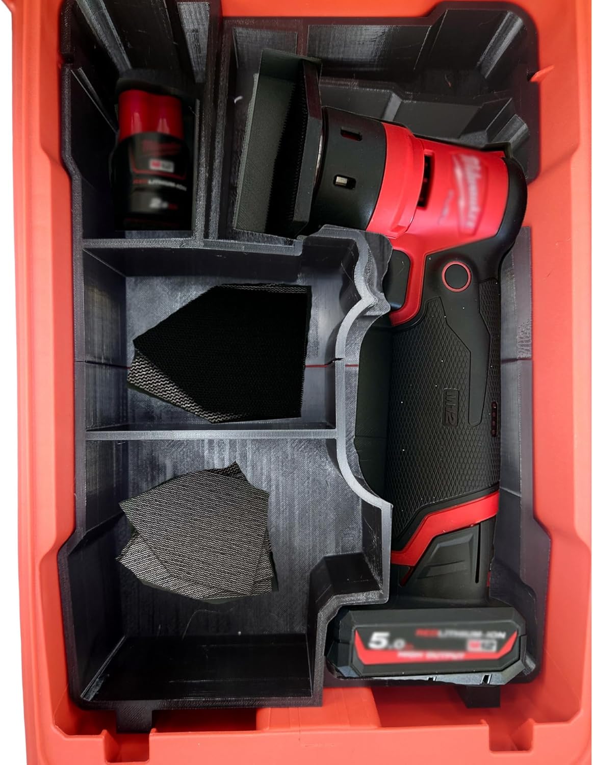 Packout Compact Organizer Insert For Milwaukee M12 Orbital Detail Sander Accessory