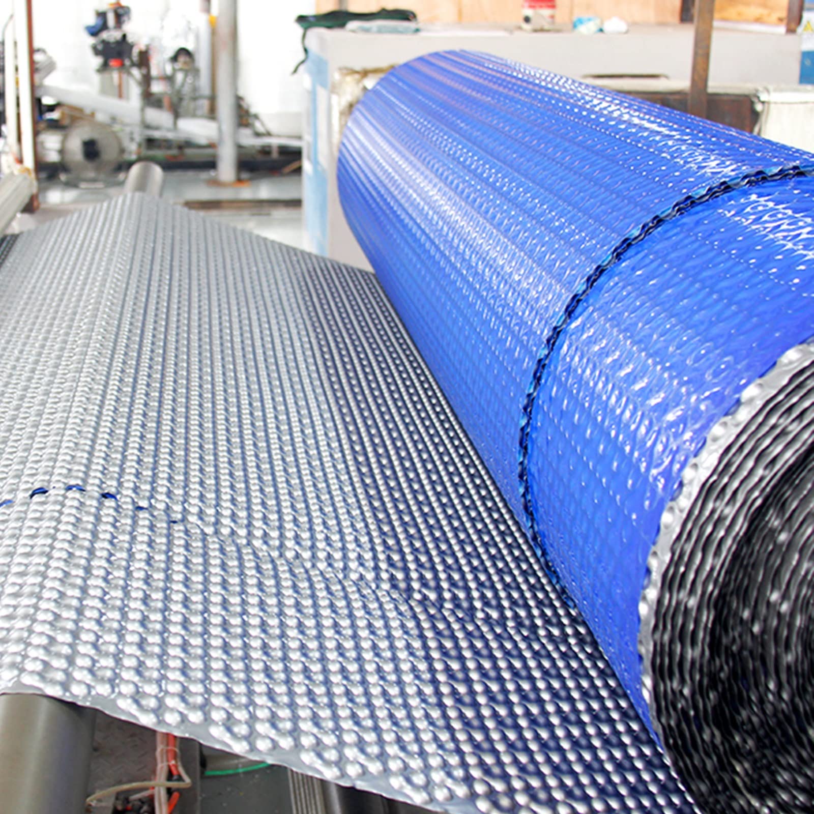 ZAQIPlum Blossom Bubble Pool Covers for Inground Pools, 20 Mil Thick Summer Solar Blanket for Above-Ground Round/Rectangle Swimming Pools, PE Edge And Anti-rust Grommets (Size : 5m x 8m(16ftx26ft))