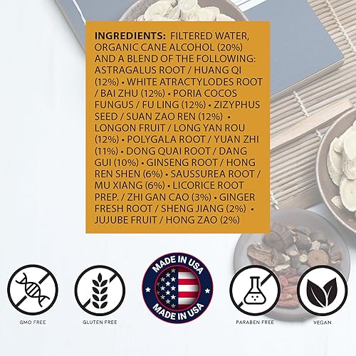 Miniatura 2 de Ginseng & Longan - GUI Pi Tang - Tintura de hierbas GUI Pi Wan (extracto líquido) - Concentrado con cuentagotas - Suplemento natural de mezcla de