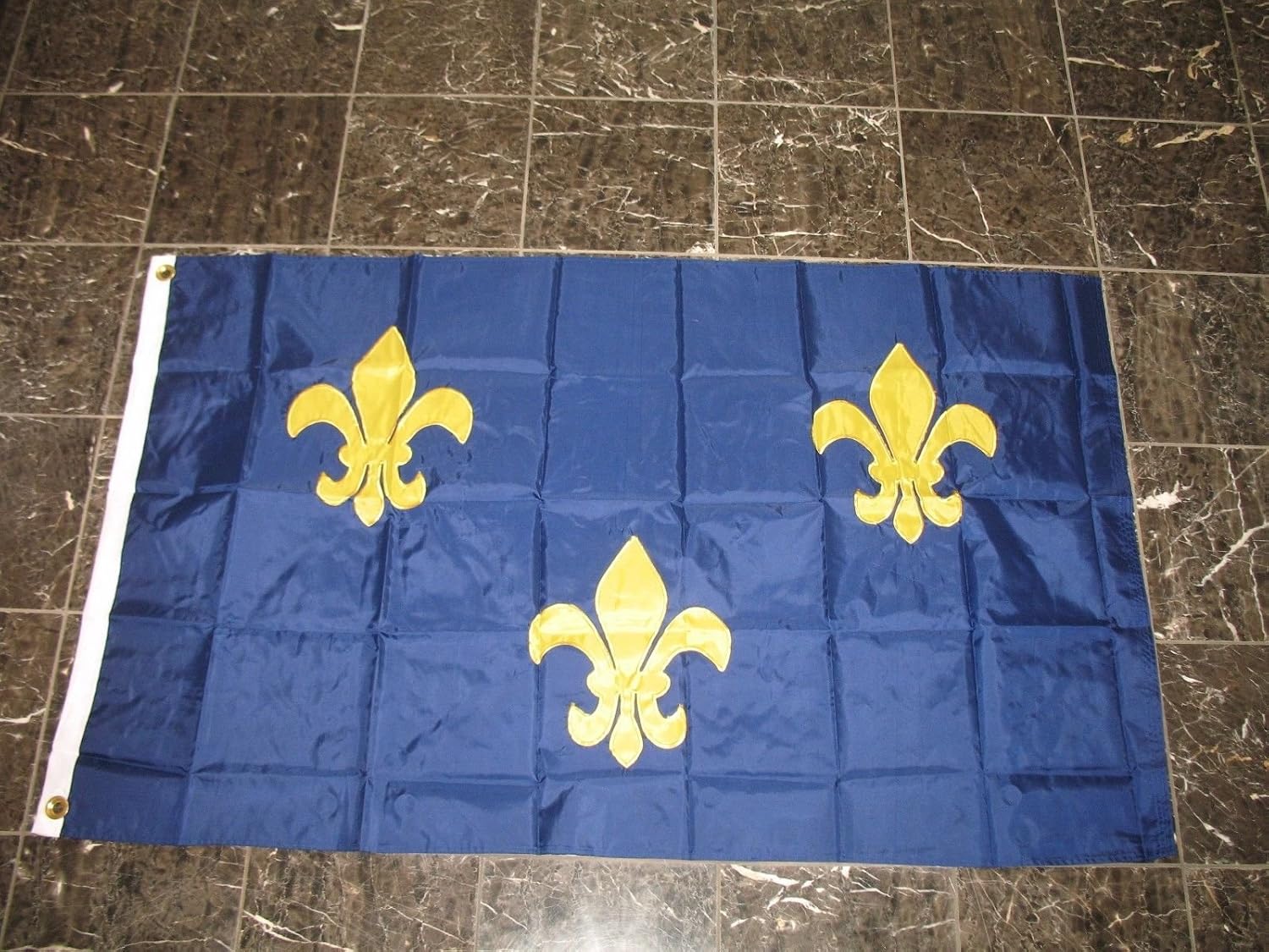 3X5 Embroidered Sewn France French Fleur De Lis Nylon Flag 3'X5' Banner