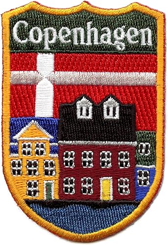 Parche bordado para planchar con escudo de Dinamarca de Copenhague