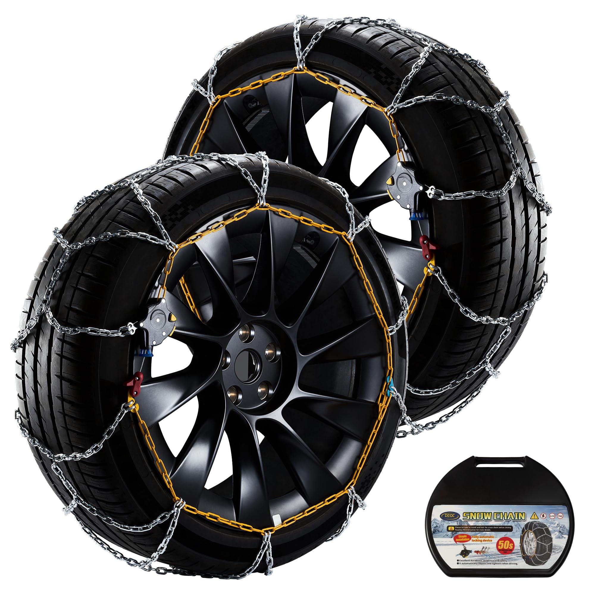 DEDC Snow Chains For Car, Snow Tire Chains For SUVs And